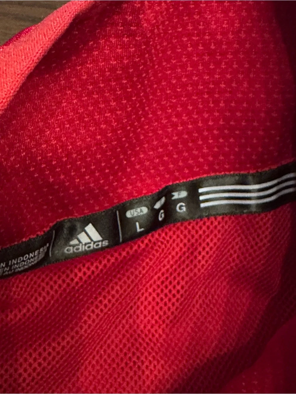 Adidas Nebraska Cornhuskers Quarter Zip Windbreaker Size Large Red Excellent